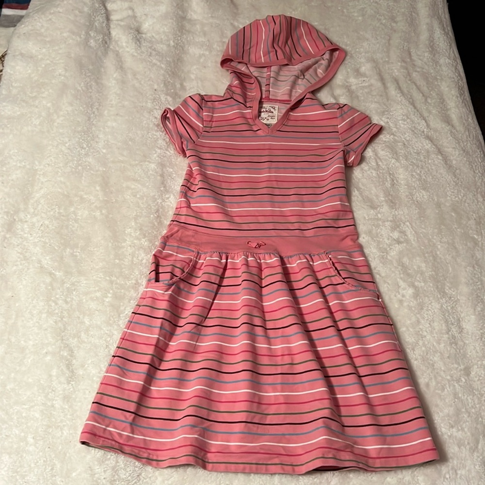 Like new OshKosh B’Gosh pink hooded dress with pockets 14/16